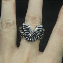 Drop Ship 7-14 Classic Wings Ring 316L Stainless Steel Party Mens Ring 2024 - buy cheap