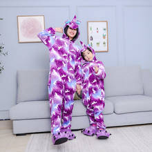 Pijamas de franela Unisex, ropa de dormir de unicornio Totoro, Panda, Onesies de gato, disfraces de Anime para niños y adultos, 2021 2024 - compra barato