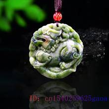 Jade Pixiu Pendant Fashion Chinese Gemstone Jewelry Charm Natural Accessories Tiger Carved Amulet Women Necklace Gifts 2024 - buy cheap