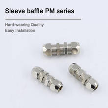1pc Copper tube 8mm tube intermediate ferrule joint partition directly pneumatic fast screw quick connector Fitting PM4-16mm 2024 - buy cheap