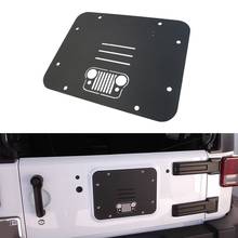 Spare Tire Carrier Delete Filler Plate Tramp Stamp Tailgate Vent-Plate Cover for 2007-2017 Jeep JK Wrangler & Unlimited 2024 - buy cheap