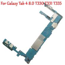 Оригинальная материнская плата для разблокировки Samsung Galaxy Tab 4 8,0 T330 T331 T335, электронная панель с логической схемой, глобальная прошивка 2024 - купить недорого