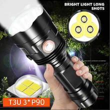 3*XHP90 Super bright led flashlight 3*xhp50 usb rechargeable 6 model Waterproof high-power torch Use 26650 batteries 2024 - buy cheap