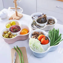 Drain Basin Drain Basket Double-Layer Household Plastic Vegetable Basin Vegetable Basket Hot Pot Vegetable Platter Fruit Plate 2024 - buy cheap
