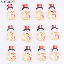 Zotoone botão artesanal de madeira do boneco de neve, artesanato, acessórios para scrapbooking, roupas, decoração diy, botão e 2024 - compre barato