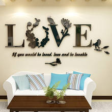 Arte extraíble con corazón 3D, Mural artesanal, decoración para sala de estar, espejo Blanco/Negro, calcomanía de amor, pegatina de pared, decoración de moda 2024 - compra barato