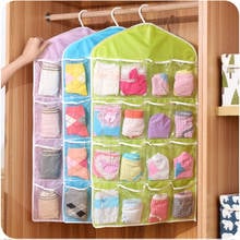 16 Pockets a set Socks Bra Underwear Hanging Organizer Tidy Rack Hanger Storage Door Bag For Bathroom Living Room Household Sund 2024 - buy cheap