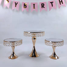 3Pcs Gold Silver Metal Cake Stand Set Display Wedding Birthday Party Dessert Electroplate Cupcake Plate Rack 2024 - buy cheap