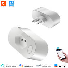 Smart BR Socket 16A WiFi Brazil Plug With Energy Monitoring Work With Alexa Echo Google Nest Tuya APP Wireless Control BR Outlet 2024 - buy cheap