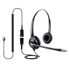 Anti-Noise Telephone headset call center headphone +QD cord RJ9 plug for AVAYA 1608 1616 9611 9620 etc,Grandstream Yealink phone 2024 - buy cheap