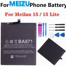 BA871 Battery 3060mAh For Meizu Meilan M 15 / 15 Lite M871H Mobile Phone Battery High Capacity Replacement Batteries + Tools 2024 - buy cheap