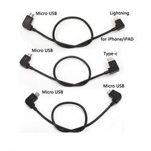 Cabo de dados para dji faísca/mavic pro/ar 1mavic 2/mini controle micro usb para iluminação/tipo c/micro linha para iphone/almofada para xiaomi 2024 - compre barato