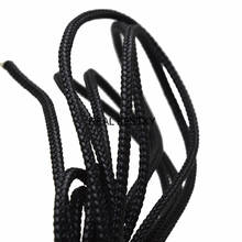Cordones de cuero negro de aproximadamente 4*4mm con alambre de acero, hebras de cuero para collar y pulsera, accesorios de joyería DIY de encaje 2024 - compra barato