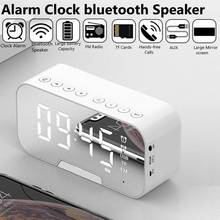 Relógio despertador led espelhado, sem fio, bluetooth, multifuncional, reprodutor de música, eletrônico, digital, de mesa, com modo de alarme duplo 2024 - compre barato