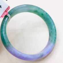 Natural Burmese Emerald noble 52-62mm half purple half green bracelet Female princess jade bracelet Send A certificate 2024 - buy cheap