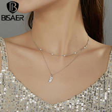 BISAER-collar de plata de ley 925 con orejas de trigo para mujer, colgante con perlas y conchas, joyería fina de plata oxidada, EFN208 2024 - compra barato