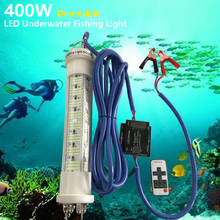 Alta potência 400w 12v/24vdc azul cor led subaquática luzes de mergulho pesca com 5m cabo 2024 - compre barato