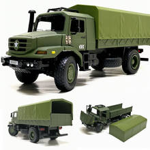 Camión de transporte militar de aleación para niños, modelo de juguete todoterreno de alta calidad, escala 1:36, adornos de coches, envío gratis 2024 - compra barato
