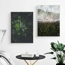 Pôster de tela de fotografia aérea floresta, paisagem exterior do pacífico, natureza, arte de parede, imagem, estilo nórdico, decoração de pintura 2024 - compre barato