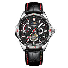 BOYZHE New Tourbillon watch men's business automatic mechanical watch male hollow watches waterproof moon phase luminous clock 2024 - buy cheap
