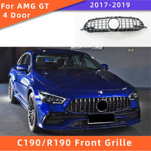 Rejilla de parachoques delantero GT, R190 para Mercedes, AMG GT 2017, 2018, 2019, AMG GT S, C190, 4 puertas, ABS, GT R, parrilla delantera sin emblema 2024 - compra barato