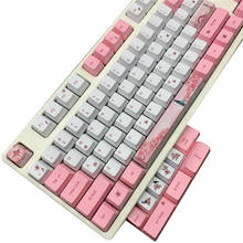Sakura Key Cap PBT 5 Sides Dye Sublimation Mechanical Keyboard Keycap For MX switch OEM Profile Compatible With Gk61 GH60 IKBC 2024 - buy cheap