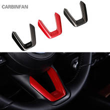 Steering wheel sequins Sticker interior carbon fiber  decorated Trim For Mazda 3 M3 Axela CX5 CX-5 2017 2018   C1487 2024 - buy cheap