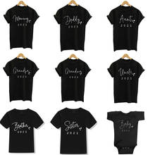 Funny Daddy Mommy Uncle Aunt Brother Sister Baby 2021 Family Matching Clothes Casual Father Son Mother and Daughter Tees 2024 - buy cheap