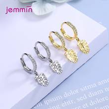 925 Sterling Silver Gold Statement Drop Earings For Women Girls CZ Crystal Fashion Jewelry Trendy 2021 Wholesale 2024 - buy cheap