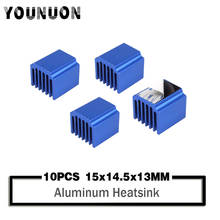 10PCS Blue Raspberry Pi Heatsinks Cooler Aluminum 15*14*13mm With Adhesive For Cooling Raspberry Pi 3 / 2 Model B LV8729/TMC2100 2024 - buy cheap