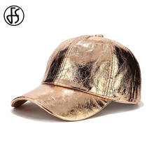 Gorras de béisbol de PU plisadas para hombre y Mujer, sombrero con diseño a la moda, con láser colorido, Snapback, Hip Hop, 2020 2024 - compra barato