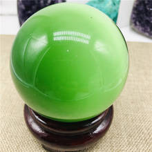 Raro natural quartzo verde olho de gato cristal cura esfera 60mm + suporte 5aaa 2024 - compre barato