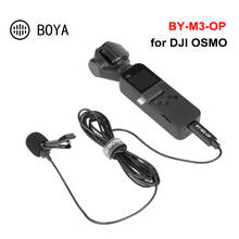 BOYA BY-M3-OP микрофон петличный микрофон для DJI OSMO Карманный стабилизатор шарнирный зажим на лацкане микрофон Vlog видео 2024 - купить недорого