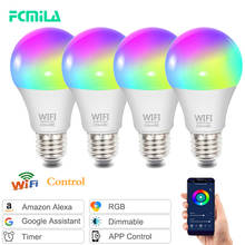 4 Pack WiFi Lamp Smart Light Bulb B22 E27 LED RGB Lamp Smart Home Work with Alexa/Google RGB+C+W Dimmable Bombilla Inteligente 2024 - buy cheap
