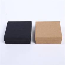 Fashion Jewelry Boxes Paper Gift Box Vintage Brown Black Ring Box Necklace Storage Box 9*9*3cm Multicolor Simple Style 1 Piece 2024 - buy cheap