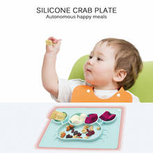 Baby Safe Silicone Dining Solid Children Dishes Suction Training Tableware Cute Cartoon Kids Feeding Bowls Tray Anti-Fall Dish 2024 - buy cheap