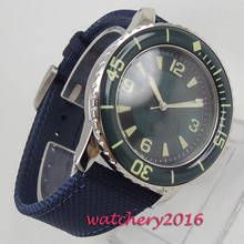 45mm Corgeut Green dial Rotating Bezel sapphire glass automatic mens watch 2024 - buy cheap