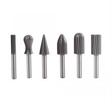 6pcs/lot Hss Rotary File 6mm 1/4inch Routing Router Grinding Bits Milling Cutters for Grinding Metal Wood Carving Tool 2024 - buy cheap