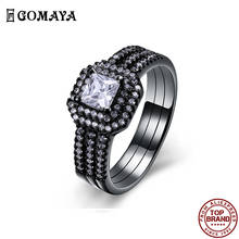 Gomaya anel de relógio com design clássico exclusivo, personalidade, zircônia branca, anéis românticos femininos, joias, presente para festival 2024 - compre barato