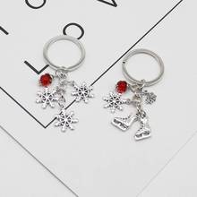 skates snowflake pendant skating keychain key ring jewelry Christmas winter gift 2024 - buy cheap