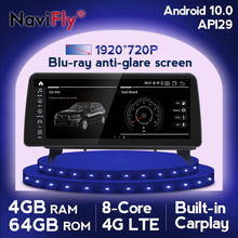 Navifly-sistema multimídia automotivo, reprodutor com gps, tela de 12.3 polegadas, android 10.0, 4gb de ram, 64gb de rom, antirreflexo, para bmw x5, f15, original, sistema nbt, 2014 a 2017 2024 - compre barato