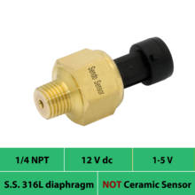 Sensor de pressão de óleo, 0 a 10 bar, 12bar, mpa, mpa, psi, 30, 50psi, 75 psi, 14npt, 12v 24v dc, 1 5v, ip 65 2024 - compre barato