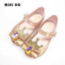 New Arrive 2022 Diamond Crown Bow Girl Sandals Comfortable Soft Breathable Kids Jelly Shoes Popular Fashion Princess Shoes DD017 2024 - buy cheap