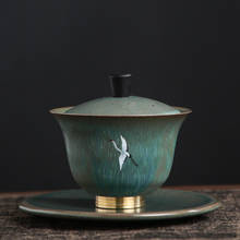 Kimn-platillo revitalizante Rui Ching Cheung De tres fuerzas, tazón De té De gran tamaño, Sopera De cerámica, Gaiwan 2024 - compra barato