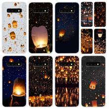 Soft Silicone Case For Samsung Galaxy S21 S20 Uitra S10 S9 S8 Plus Lite Ultra S20fe S10e S7Edge fire balloon in night 2024 - buy cheap