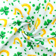 1/2Yard St Patrick Printed Bullet Fabric Textured Liverpool 4 Way Stretch Spandex Knit Fabric For Baby HeadWrap Scrunchies 2024 - buy cheap