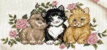 MM Free Delivery Top Quality Lovely Counted Cross Stitch Kit Kitten Trio Three Cats Kittens Kitty dimensions 2024 - buy cheap