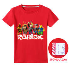 ROBLOXing-Camiseta de manga corta para niños, ropa de algodón estampada, trajes para niños grandes de 2 a 16 años, novedad de verano 2021 2024 - compra barato
