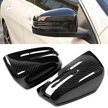 2 Pcs Carbon Fiber Texture Rear View Mirror Cover Cap for Mercedes-Benz W176 W246 W204 W212 W221 CLS C218 GLA X156 CLA C117 2024 - buy cheap