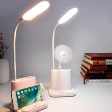 Lámpara de escritorio táctil LED multifuncional, luz de mesa de dormitorio recargable por USB para oficina, lectura de libros, mesita de noche y ordenador 2024 - compra barato